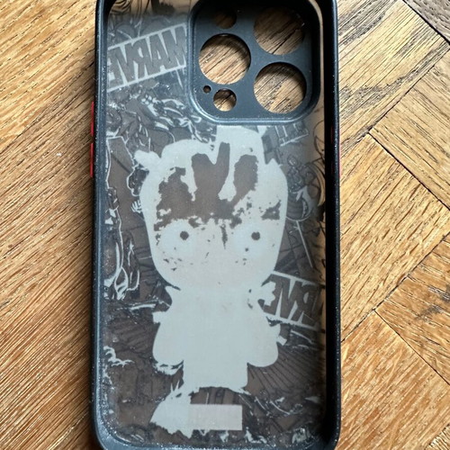 Marvel case for iPhone 14 Pro used with design wear