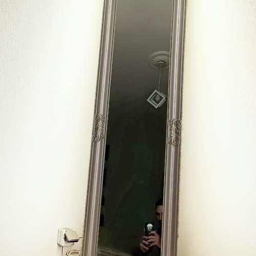Floor mirror with wooden frame and LED lighting like new