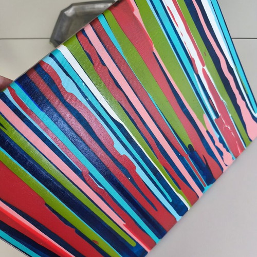 Striped original painting 30x40 on canvas new