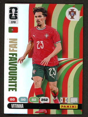 Panini World Cup Adrenalyn XL 2026 Card #370 Vitinha Fan Favorite like new