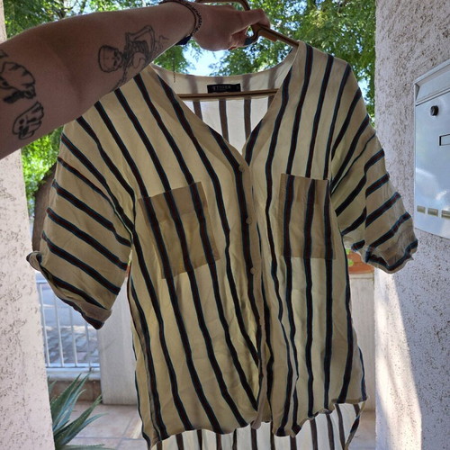 Tiger of Sweden striped blouse like new, size M, viscose blend