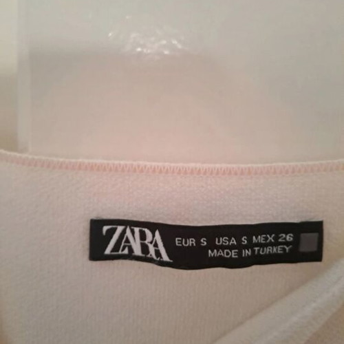 Zara white mini tight dress like new