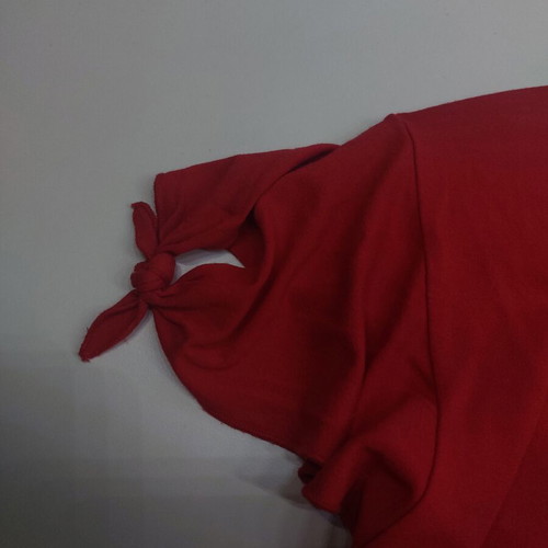 Women's summer short-sleeve blouse red, like new, size M