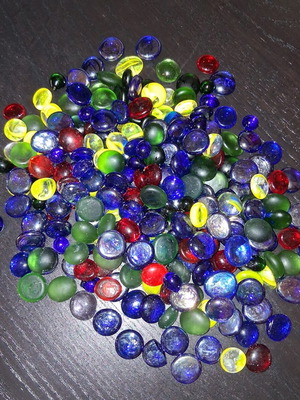 Decorative stones like new, about 240 pcs, multicolored