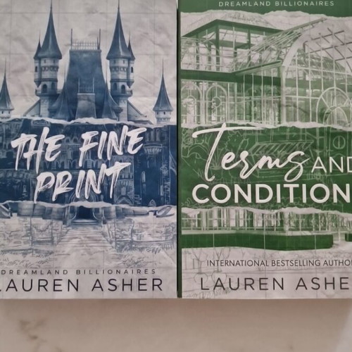 The Fine Print and Terms and Conditions books new, Dreamland Billionaires series by Lauren Asher