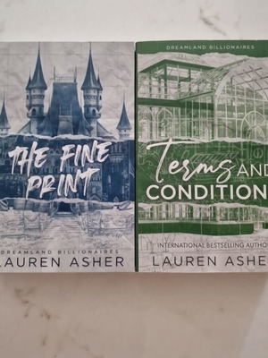 The Fine Print and Terms and Conditions books new, Dreamland Billionaires series by Lauren Asher