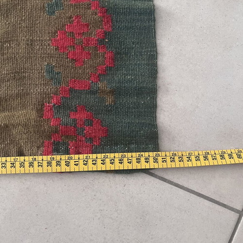 Handmade kilim used, single piece, loom woven