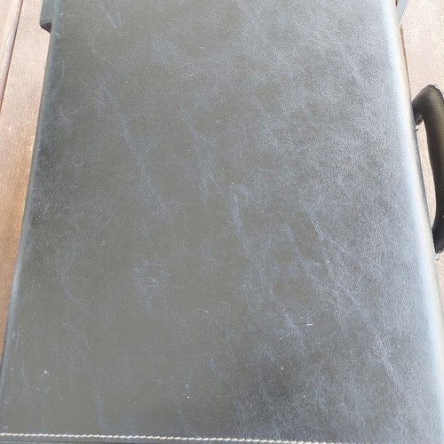 Samsonite vintage leather briefcase used, black