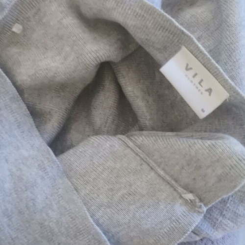 Vila knitted A-line skirt like new, gray, size M