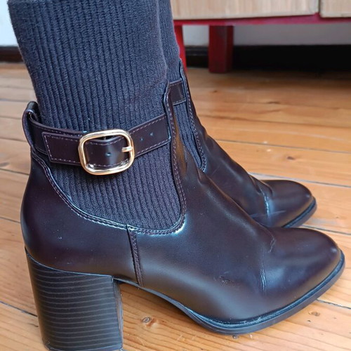 Zara boots like new, brown, heeled shoes