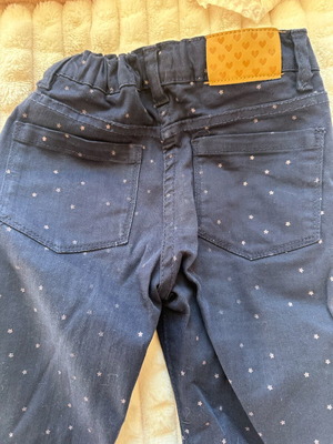 Denim trousers with stars for girls 8 years old like new