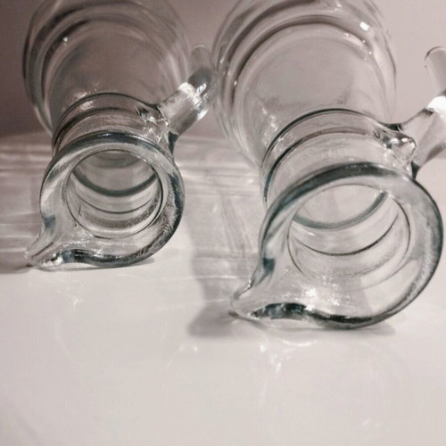 Two transparent Renga glass liquid containers 900ml new
