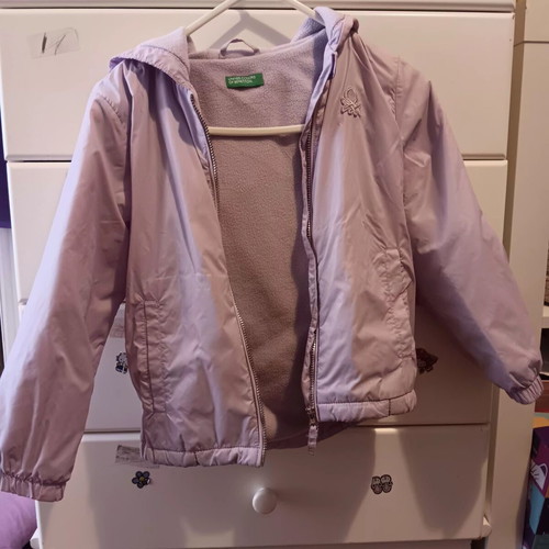 Benetton windbreaker jacket for girls, like new, purple