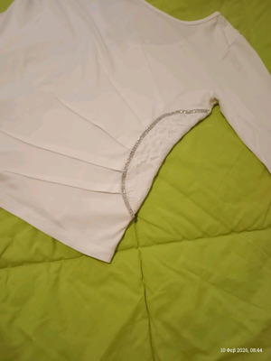 Blouse with 3/4 Sleeve new, white, size M