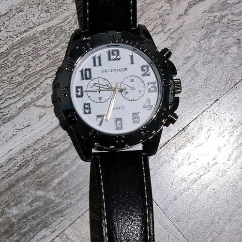 Billionaire men's wristwatch new, black, quartz
