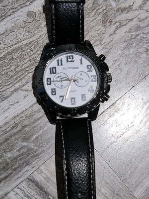 Billionaire men's wristwatch new, black, quartz