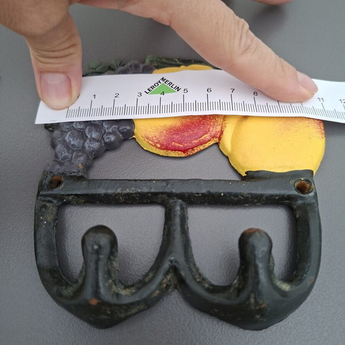 Italian Cast Iron Coat Hooks pack of 2 new with colorful design