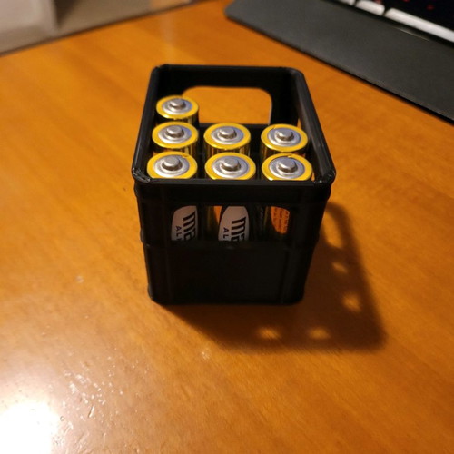 AA battery case in beer crate shape new