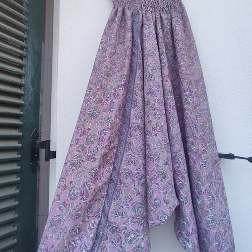 Silk hippie salvari pants purple boho chic festival