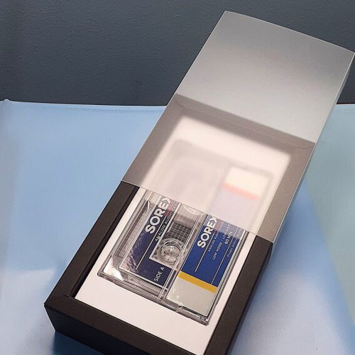 Custom C60 audio cassette like new with retro design