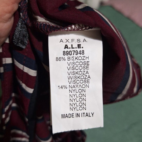 ALE viscose pants multicolor with belt size XL like new