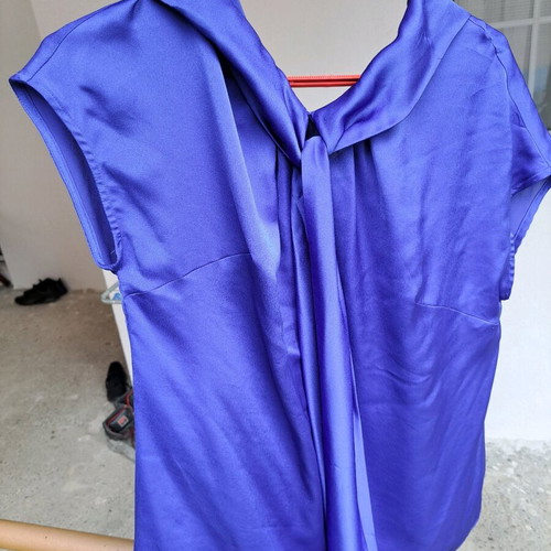 Badoo satin blouse used, size L, blue