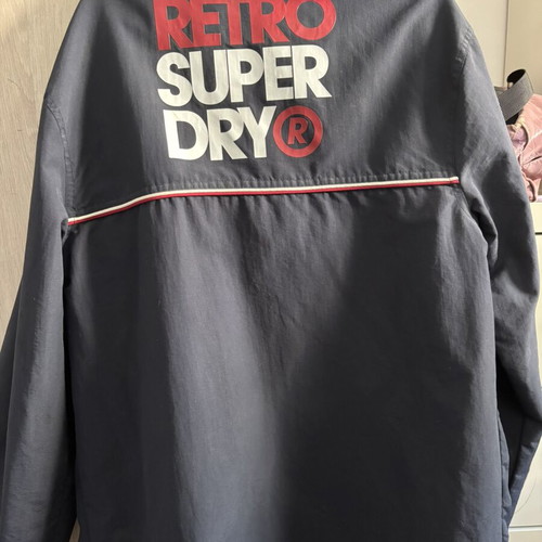 Superdry windbreaker jacket, blue, size M