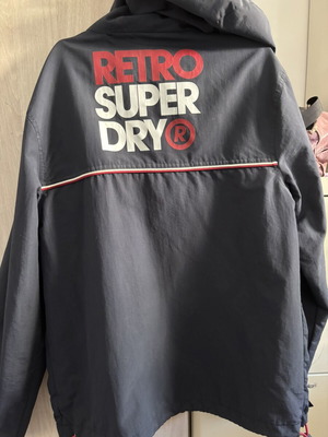 Superdry windbreaker jacket, blue, size M