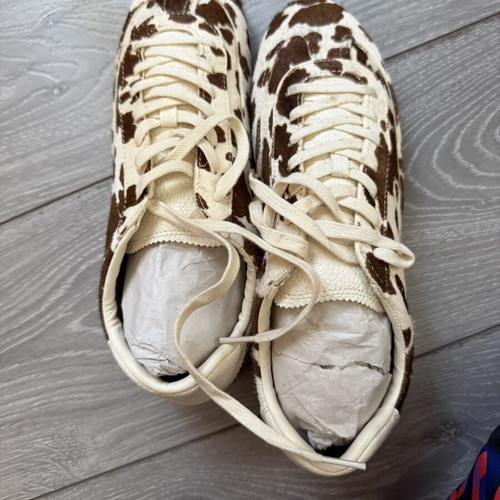 Zara leopard sneakers, white and brown, size 41