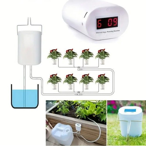 Rechargeable automatic watering set with USB and 3000mAh battery new