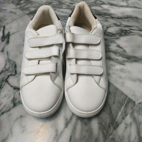 White sneakers new with velcro closure
