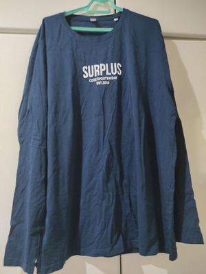 Cotton blouse dress 5XL, blue, plus size
