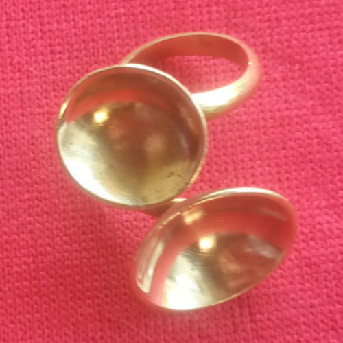 Gold-plated vintage 70's space age ring size 50 like new