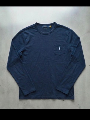 Polo Ralph Lauren long sleeve pocket T-shirt, dark navy blue, medium