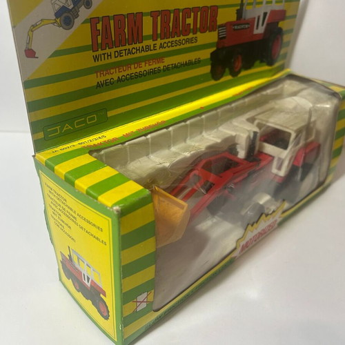 Toy tractor loader new, metal-plastic with spring mechanism
