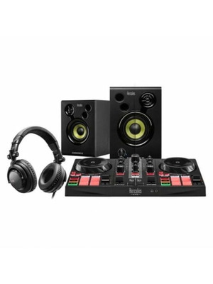 Hercules DJ kit like new with console, speakers and headphones