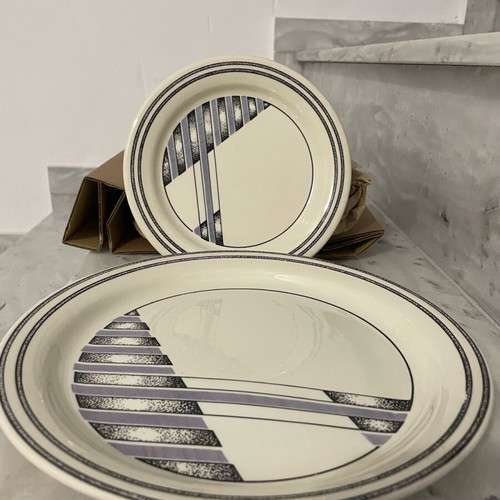 Dessert plate set with six plates new