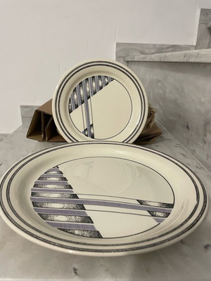 Dessert plate set with six plates new