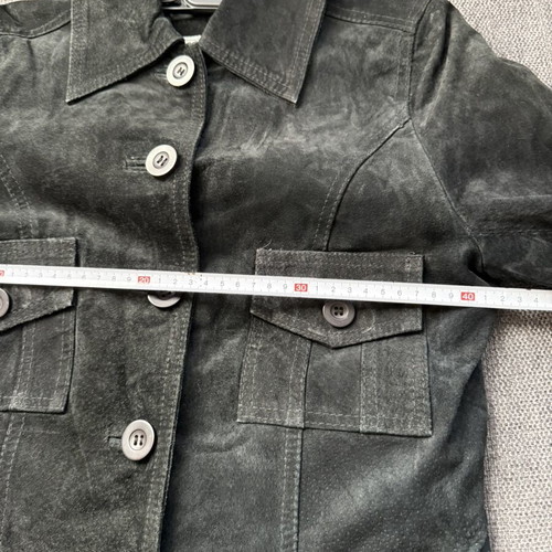 Velvet leather women's jacket like new, black, size S