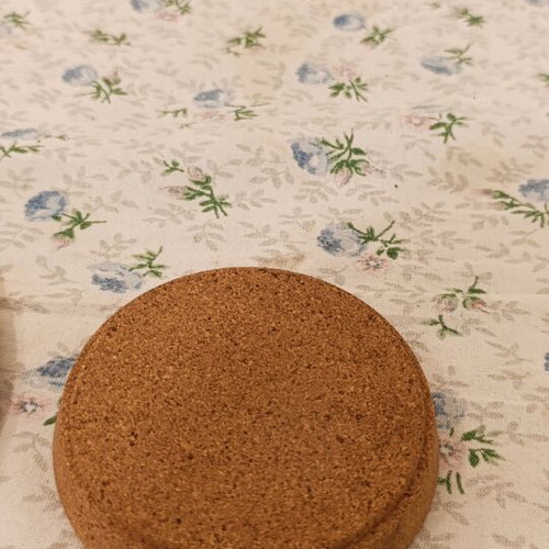 Cork placemats set of 2, round, 18 and 10 cm, new