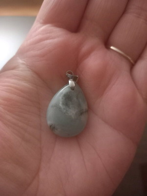 Amazonite pendant new, 2 pieces natural stones