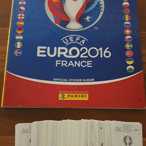 Panini Euro2016 album like new with 200 single stickers
