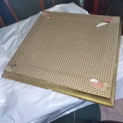 Mirror with matte gold frame 80x80 used, bijou crystal