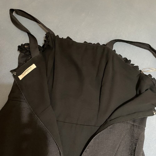 Glamorous black midi dress with open back and side slits