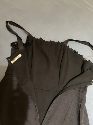 Glamorous black midi dress with open back and side slits