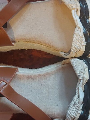 Vera Blum platform sandals size 38 new, white and brown