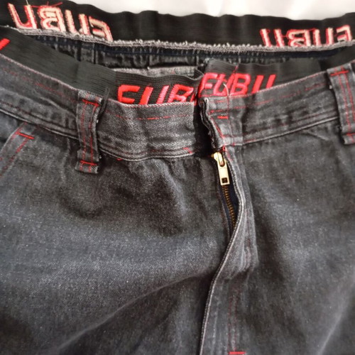 FUBU vintage streetwear jeans black denim used, 3XL