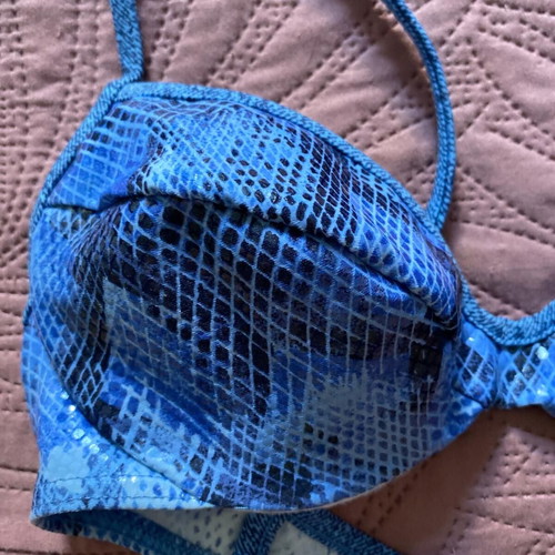 Motivo bikini set snakeskin blue new with tag
