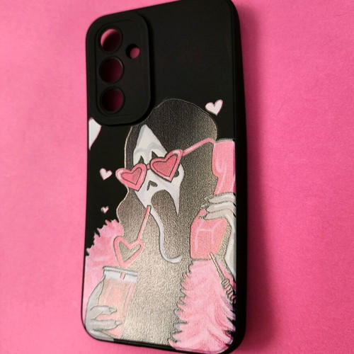 Samsung Galaxy A54 case new with unique black/pink Scream design