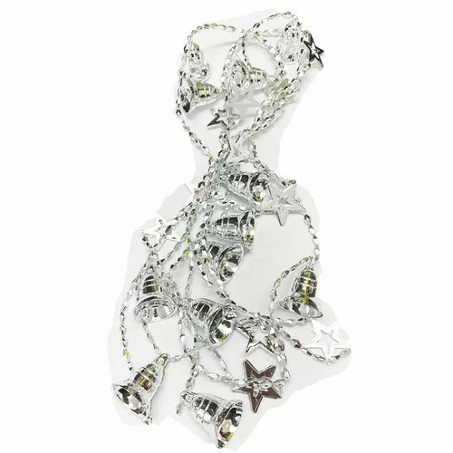 Garland with silver ornaments 250cm new